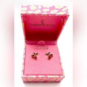 Adorable Stud Earrings, Sterling Silver, by Charlotte & Lexi, Never Used